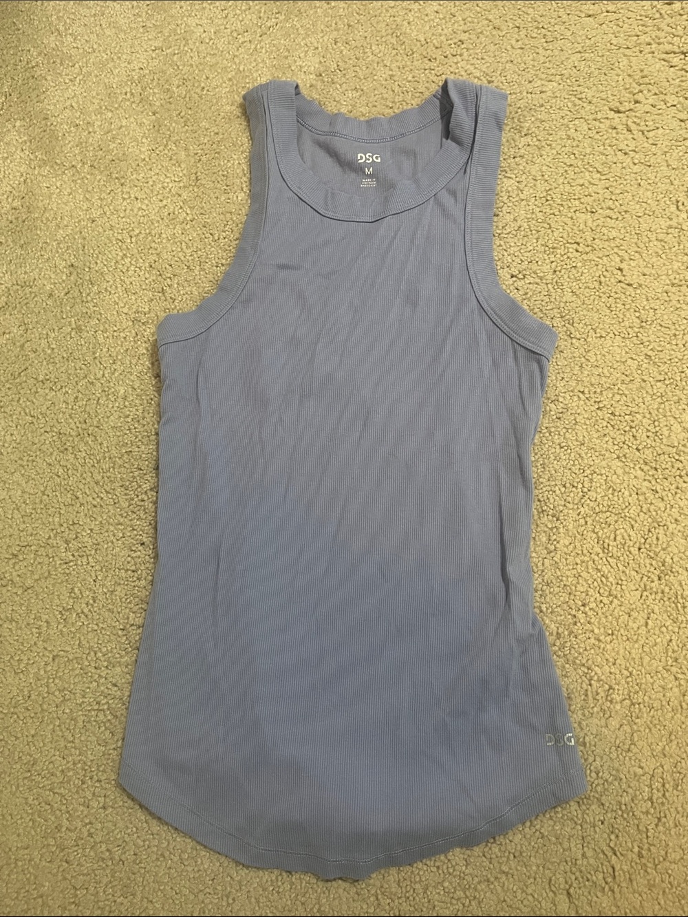 DSG Women's Light Lavender Ribbed Tank Top